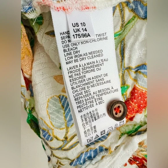 Maeve Floral Blouse with Green and Orange Accents - Picture 5 of 7